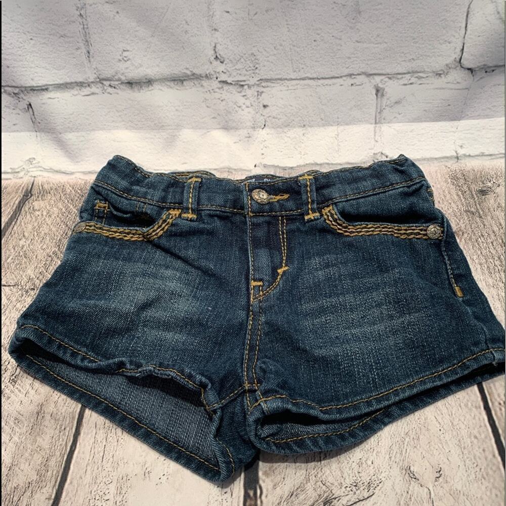 LEVI’S Girl’s Shorty Short Dark Wash Adjustable Waist / Size: 5